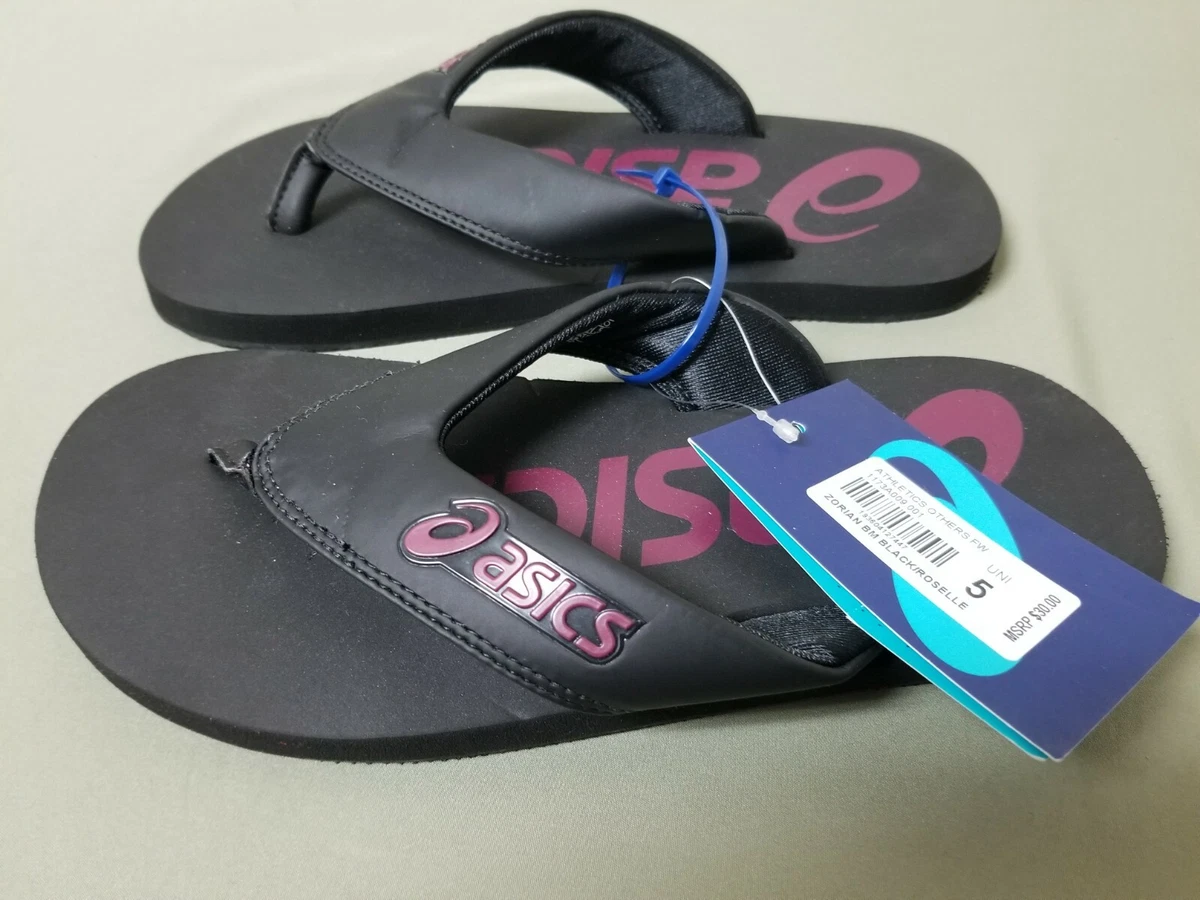 New ASICS Unisex Zorian BM Sandals Flip Flops. Retail 30.00