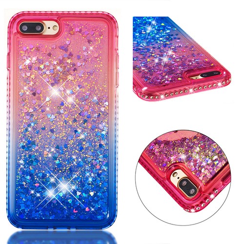 Flüssige dynamische Glitzer Treibsand Handyhülle für iPhone 8/7/6 Plus X/Xs/Xr/Xs Max - Bild 12 von 36