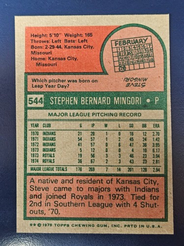 Tarjetas de béisbol Topps 1975 completan tu conjunto que elijas elegir cada una #440 - 660 - Imagen 148 de 262