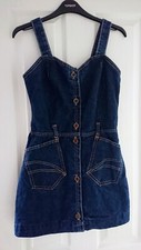 Dark Denim Sweetheart Button Up Mini Dress Size 6