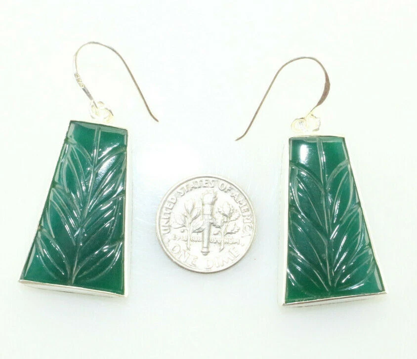 Pendiente de plata de piedras preciosas de forma de lujo con par emparejado t... - Imagen 2 de 4