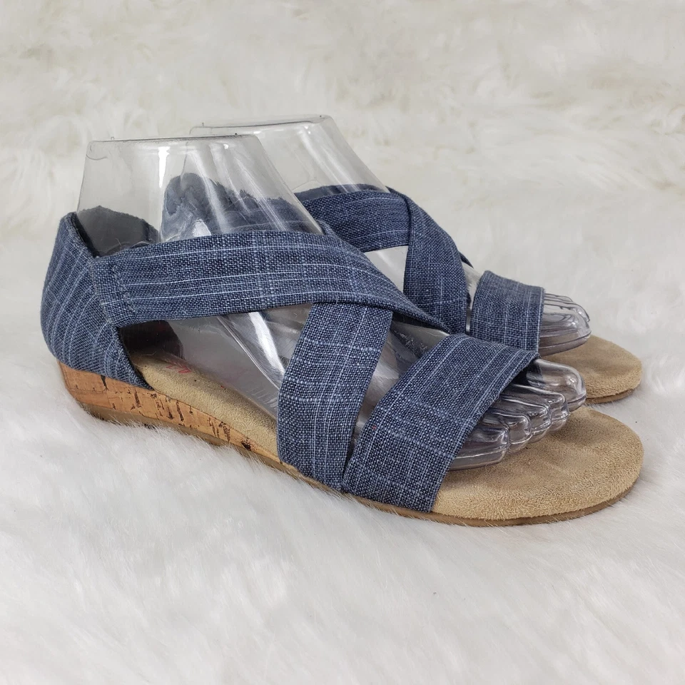 JELLYPOP Liberty Memory Foam Blue Casual Sandals Womens Size 6.5 - Image 3 of 4