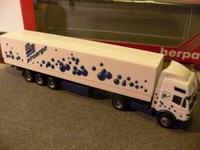 1/87 Herpa Mb Sk Ohl Aircargo Planen-Sattelzug 144056