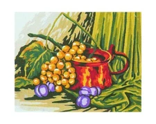 "Grape" Printed Needlepoint Tapestry  Canvas KA58