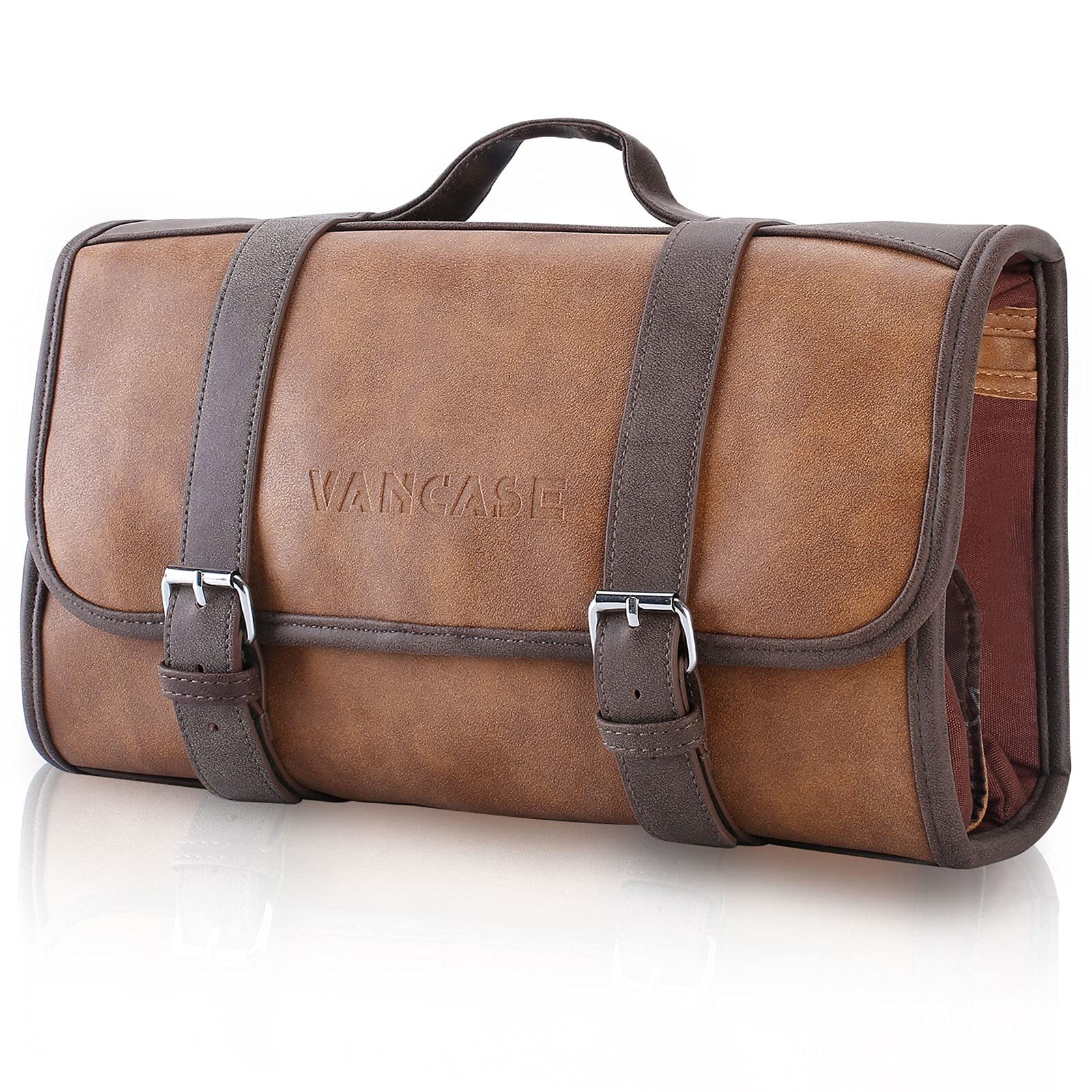 Leather Toiletry Bag for Men - Travel Shower & Bathroom Organizer-image