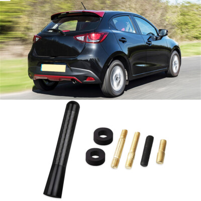 Carbon 3'' Antenna Aerial Short AM /FM Radio Roof Mast For Mazda 2 3 6 MX-5 MX-6
