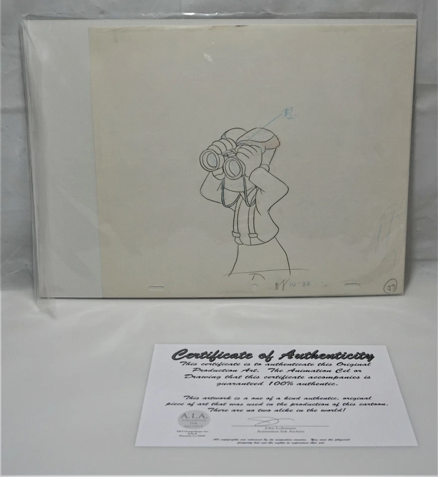 Série de animação Back to the Future celular e lápis esboço de Jules Brown com certificado de autenticidade #2 - Imagem 4 de 4