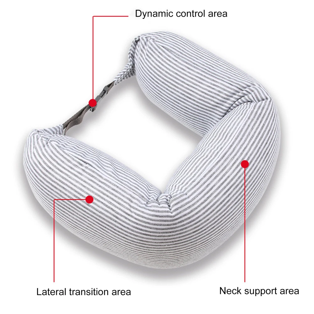 Travel Pillow Adjustable Drawstring Neck Super Soft Breathable with Hidden