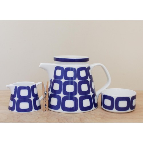 Melitta Oslo Blue & White Large Dot Coffee Pot Set Design by Lilo Kantner - Picture 10 of 10