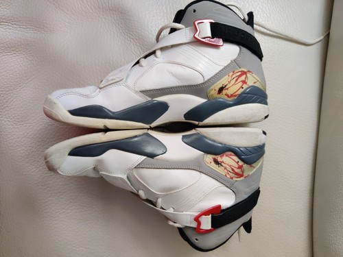 Nike Air Jordan Retro 8 VIII shoes Size 6.5 womens 8 Basketball Sneakers white - Picture 3 of 11