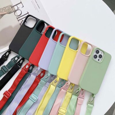 For iPhone 17 Pro Max 16 15 14 13 12 11 XR XS 78 Silicone Phone Cover w/Lanyard 