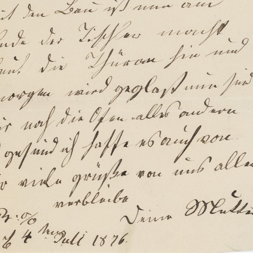 Umkreis Alfred Schmieden Brief einer Mutter an ihren Sohn Juli 1876