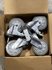 Pack of 4, Swivel Stem Caster 100 x 32 Stud 2 With Brake New