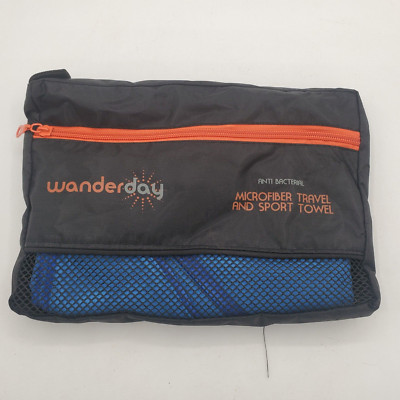 Wanderday Anti Bacterial Microfiber Travel Sport Camping Towel & Case 50'' x 31''