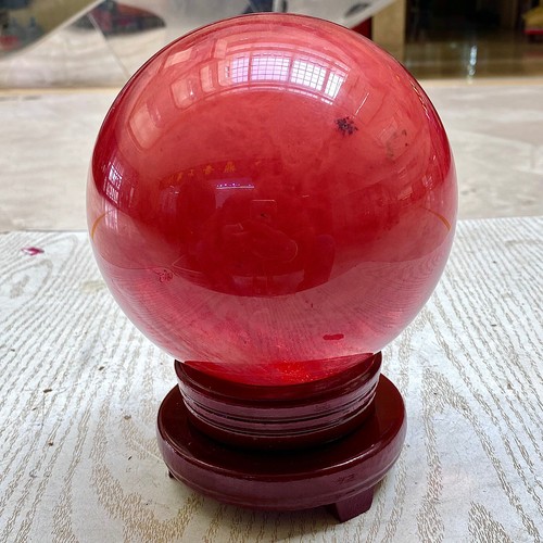 9.01LB Large red melted crystal ball for repairing spiritual energy therapy - 第 11/13 張圖片
