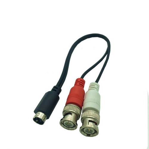 S-Video 4 Pin S-VHS Male to 2 BNC Male Connector Y Splitter Cable 4Pin Adapter - Picture 4 of 5