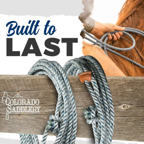 The Colorado Saddlery Silver Dot Ranch Seil 30ft NEU (Farbe: Silver/Orange Dash) - Bild 5 von 6