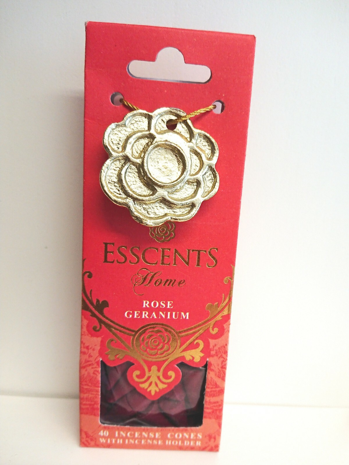 Esscents Incense Cones with Gold Rose Cone Holder Home Fragrance