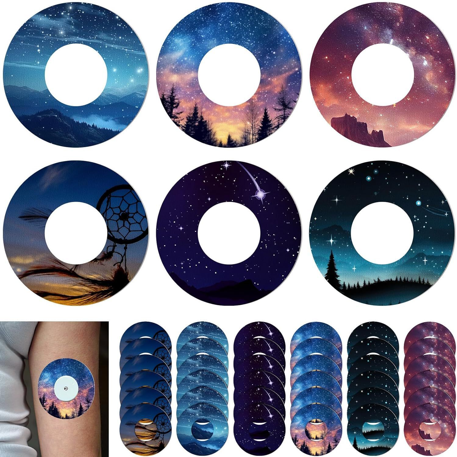 10/20/40x For Libre 2/3 Sensor Covers Waterproof Flexible Adhesive Patches Holid