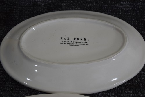 7 Nest Chirp Oval Snack Plates M Studios Magenta Original Rae Dunn Rare Lot - Bild 23 von 24