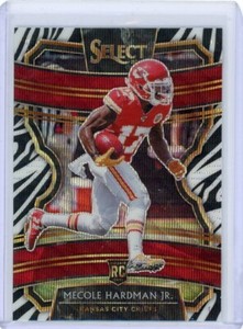 2019 Panini Select Concourse Zebra Prizm RC #61 MECOLE HARDMAN JR Chiefs