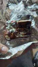 Ceramic Mouse In A Boot Figurine 