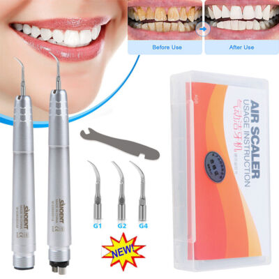2/4Holes Dental Ultrasonic Air Scaler Handpiece Sonic Perio Hygienist 3 tips OR