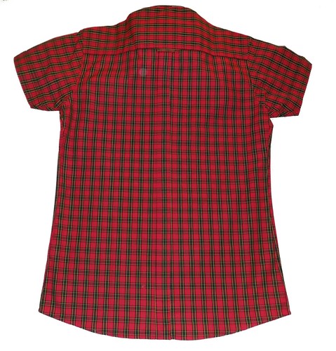 Camisa Relco Para Hombre Tartán Rojo Mangas Cortas a Relco Cuello Botones Pieles Mods - Imagen 5 de 7