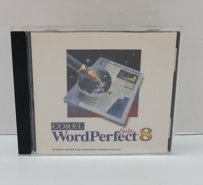 Vintage COREL WordPerfect Suite 8 (PC CD-ROM, 1997) WIn95 Office ...