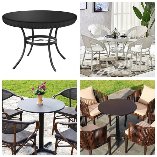 Outdoor Round Table Covers Oxford Garden Furniture Covers Fitted Round - Picture 11 of 20