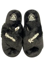 NFL Women's Fur Cross Team Slippers Raiders