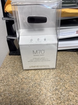 NEW Plantronics M70 Bluetooth Headset - Black - HD Voice