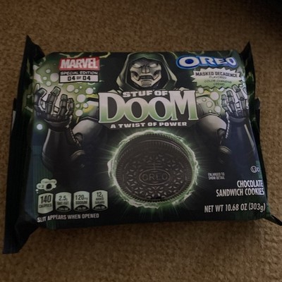 New MARVEL Oreo STUF OF DOOM DR DOOM Power Cookies (04/04) In Hand