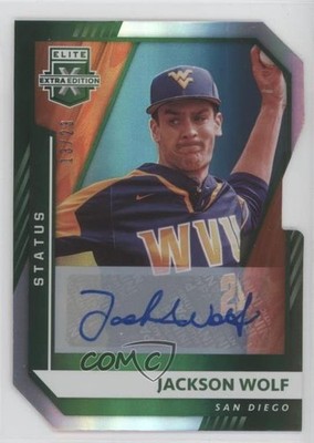 2021 Elite Extra Edition Status Signatures Die-Cut 13/23 Jackson Wolf Auto 09wc