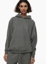 Aritzia TNA Cozy Sweatfleece Mega Hoodie Women XXS Heather Grey Oversized