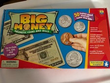 Educational Insights Big Money Magnetic Coins Bills  Extra Paper Coins  Bills