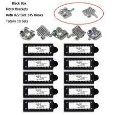 10 Cases Dental Bracket Orthodontic Metal Brace Mini Roth Slot 022 345 Hooks