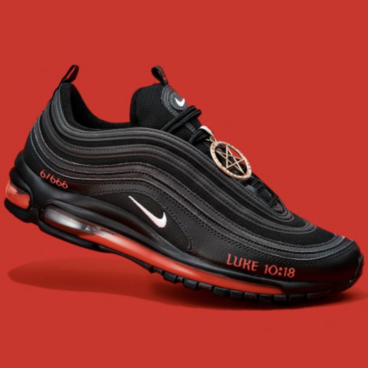 MSCHF x Lil Nas X Satan Shoes Size 9 Air Max 97 Brand New in Box