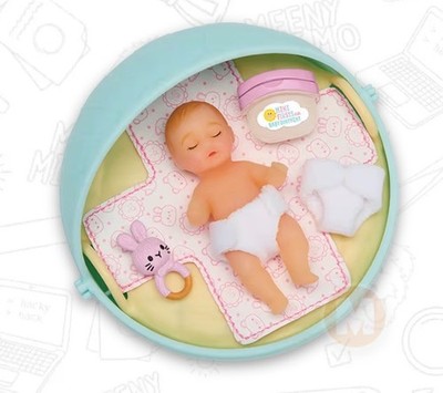 MGA's Miniverse Make it Mini Real Baby Nurture Series 2 PINK BUNNY DIAPER CHANGE