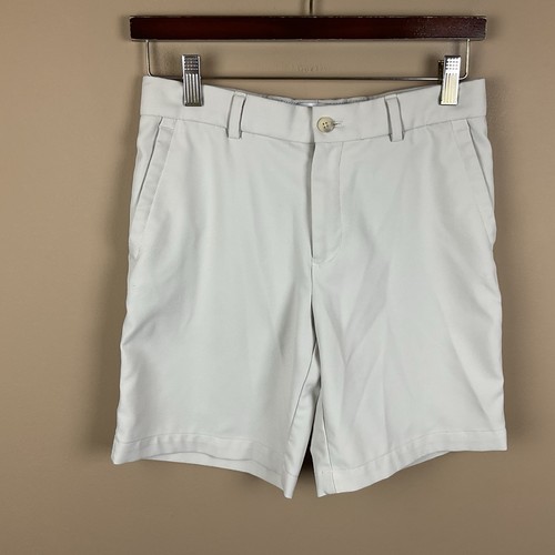 Peter Millar Crown Sport Golf Shorts Youth XL 28 X 8 Beige Pockets Polyester - Picture 7 of 11