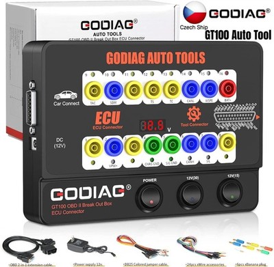 GODIAG GT100 Auto Tool OBDII Protocol Detector & Break Out Box  E-C-U Connector