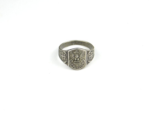4938 WW2 WW1 POLISH RING SIGNET 1942 POLAND