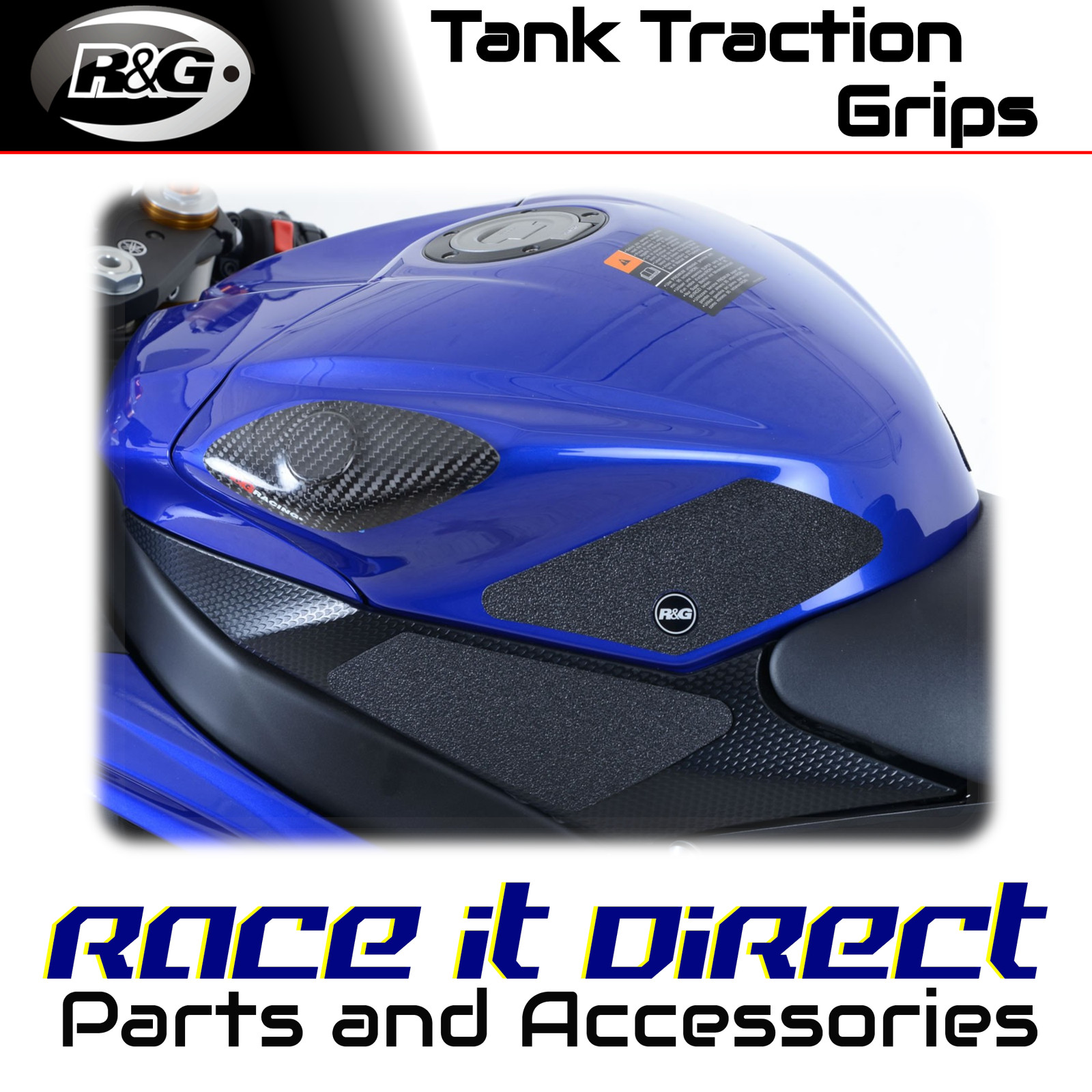Tank Traction Grips for Yamaha YZF-R6 2012-2016 R&G