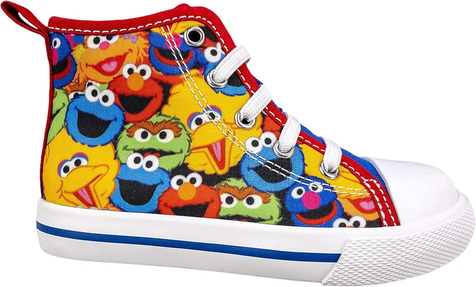 Sesame Street Elmo Shoes, Hi Top Sneaker with Laces, for 8 Toddler, Red/Green - Image 2 of 4