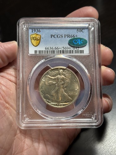 1936 Walking Liberty Half Dollar 50c PF66+ PR66+ PCGS CAC Blast White Proof