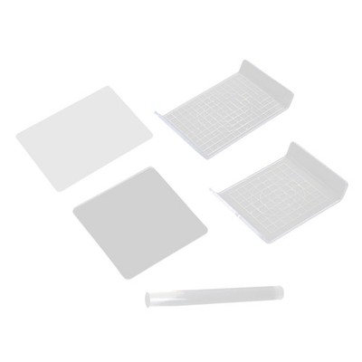 4Pcs Acrylic Sheet Clay Shaping Board with Acrylic Clay Roller Clay Rolling Pin