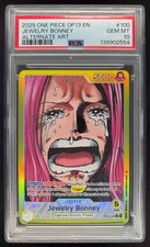 2025 One Piece OP13 EN #100 Jewelry Bonney Alternate Art PSA 10