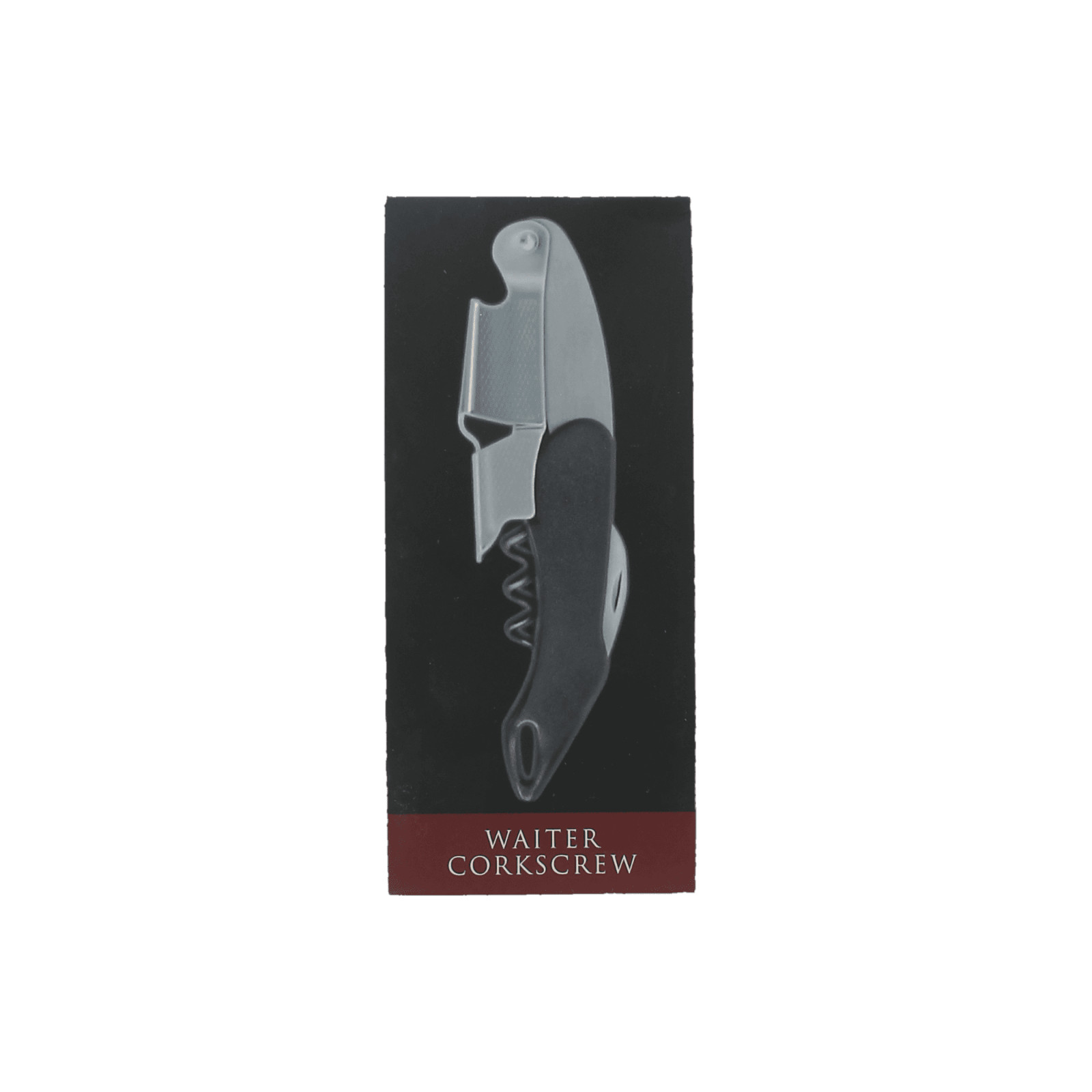 Cork Pops Waiter Corkscrew Wine Bottle Opener Tool Double Hinged - Black