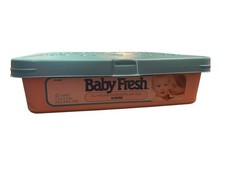 Vtg 1992 Baby Fresh Original Scent Baby Wipes 42 Ct Open Not For Use 2 Tone Box