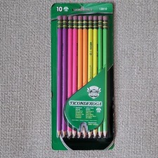 Ticonderoga 13810 Colored Wooden Pencils 10 Pack Assorted Colors
